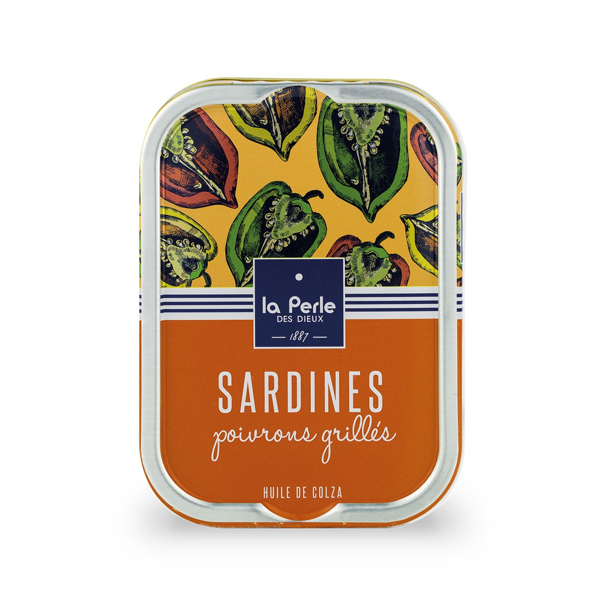 Sardines à l'huile de colza et aux poivrons grillés