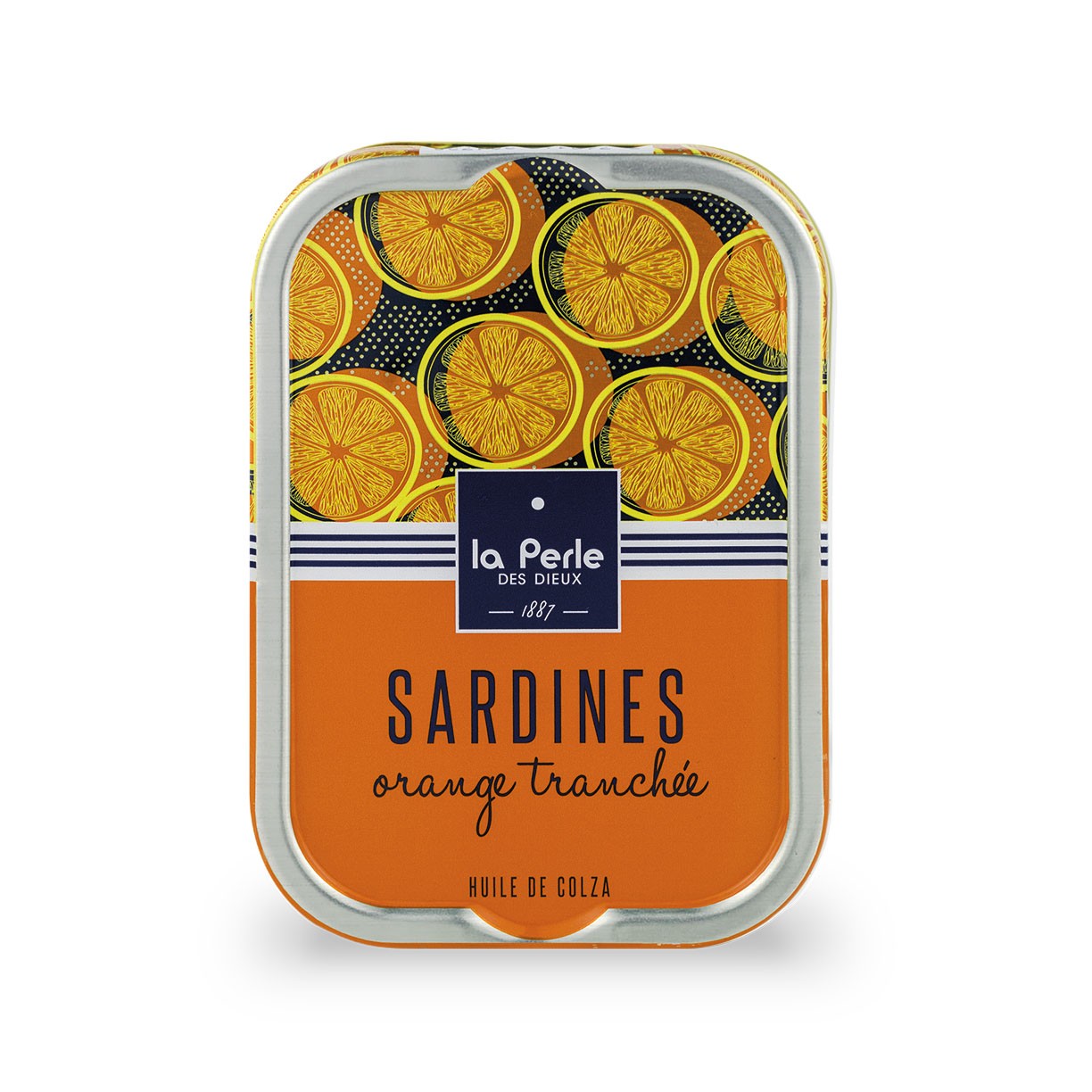 Sardines à l'huile de colza et à l'orange tranchée Sardines à l'huile de colza et à l'orange tranchée