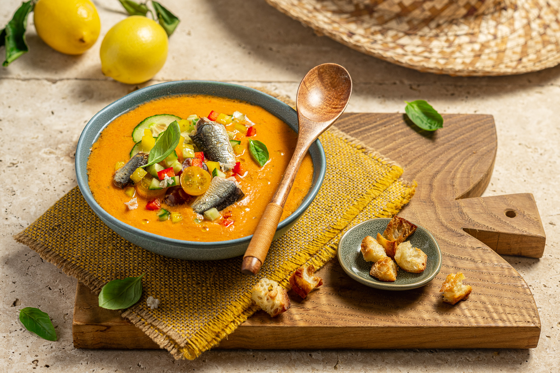 Gazpacho gourmand à la sardine