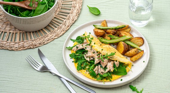 Omelette de maquereau et potatoes