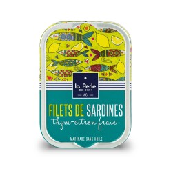 FILETS SARDINES SANS HUILE THYM CITRON