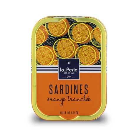 Sardines à l'huile de colza et à l'orange tranchée