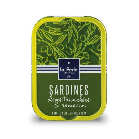 Sardines aux olives tranchées et au romarin