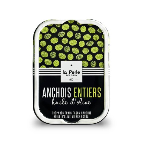 Anchois entiers à l'huile d'olive