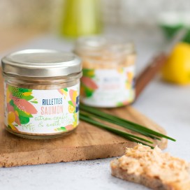 Lot de rillettes saumon au...