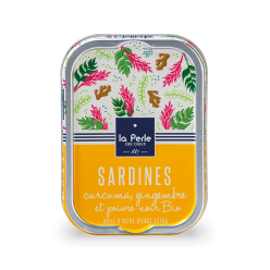 Sardines curcuma gingembre et poivre noir BIO