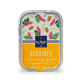 Sardines curcuma gingembre et poivre noir BIO Sardines curcuma gingembre et poivre noir BIO