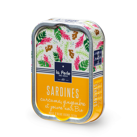 Sardines curcuma gingembre et poivre noir BIO Sardines curcuma gingembre et poivre noir BIO